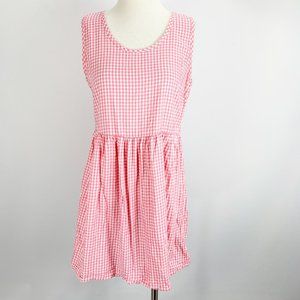 Lauren James Medium Pink Plaid Dress Keyhole Tie